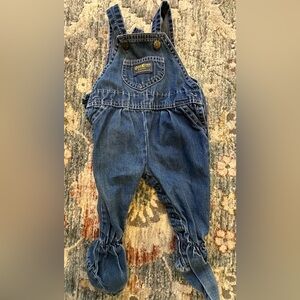 Vintage Union USA Made OshKosh
B'Gosh Footed Overalls Denim 6-9 months